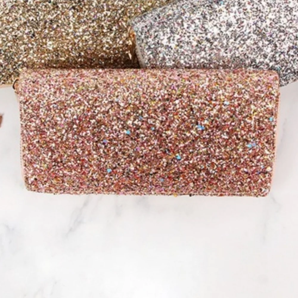 Gold tone glitter fancy elegant wallet - Picture 4 of 4